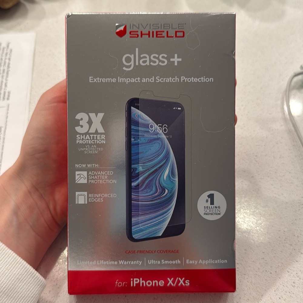 Zagg Invisible Shield Glass+ Screen Protector for iPhone X and Xs